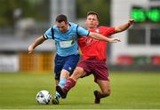 22 August 2020; Karl Somers of St Mochtas is tackled Cian McMullen of Killester Donnycarney during the New Balance FAI Intermediate Cup Final match between St Mochta's and Killester Donnycarney at Tallaght Stadium in Dublin. Photo by Eóin Noonan/Sportsfile