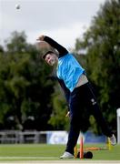3 September 2020; Leinster Lightning captain George Dockrell warms up before the Test Triangle Inter-Provincial Series 2020 match between Leinster Lightning and Northern Knights at Pembroke Cricket Club in Dublin. Photo by Matt Browne/Sportsfile