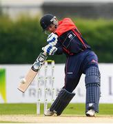 3 September 2020; James McCollum of Northern Knights plays a shot during the Test Triangle Inter-Provincial Series 2020 match between Leinster Lightning and Northern Knights at Pembroke Cricket Club in Dublin. Photo by Matt Browne/Sportsfile