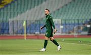 3 September 2020; Republic of Ireland captain Shane Duffy leads his team out for the UEFA Nations League B match between Bulgaria and Republic of Ireland at Vasil Levski National Stadium in Sofia, Bulgaria. Photo by Alex Nicodim/Sportsfile