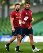 4 September 2020; Chris Cloete, left, and CJ Stander of Munster prior to the Guinness PRO14 Semi-Final match between Leinster and Munster at the Aviva Stadium in Dublin. Photo by David Fitzgerald/Sportsfile