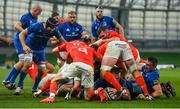 4 September 2020; Rónan Kelleher of Leinster scores his side's first try during the Guinness PRO14 Semi-Final match between Leinster and Munster at the Aviva Stadium in Dublin. Photo by David Fitzgerald/Sportsfile