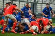 4 September 2020; Cian Healy of Leinster celebrates after team-mate Rónan Kelleher scored their side's first try during the Guinness PRO14 Semi-Final match between Leinster and Munster at the Aviva Stadium in Dublin. Photo by David Fitzgerald/Sportsfile