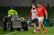 4 September 2020; Andrew Conway of Munster is substituted during the Guinness PRO14 Semi-Final match between Leinster and Munster at the Aviva Stadium in Dublin. Photo by David Fitzgerald/Sportsfile