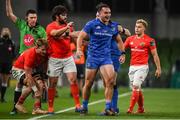 4 September 2020; James Lowe of Leinster during the Guinness PRO14 Semi-Final match between Leinster and Munster at the Aviva Stadium in Dublin. Photo by David Fitzgerald/Sportsfile