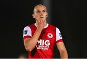 4 September 2020; Georgie Kelly of St Patrick's Athletic reacts following the SSE Airtricity League Premier Division match between Waterford and St. Patrick's Athletic at the RSC in Waterford. Photo by Michael P Ryan/Sportsfile