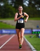 5 September 2020; Maria Flynn of Naas AC, Kildare, competing in the Junior Women's 3k Walk event during the Irish Life Health National Junior Track and Field Championships at Morton Stadium in Santry, Dublin. Photo by Sam Barnes/Sportsfile