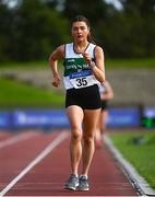 5 September 2020; Sarah Constant of Carraig-Na-Bhfear AC, Cork, on her way to winning the Women's U23 3000m Walk event during the Irish Life Health National Junior Track and Field Championships at Morton Stadium in Santry, Dublin. Photo by Sam Barnes/Sportsfile