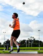 5 September 2020; Sean Carolan of Nenagh Olympic AC, Tipperary, on his way to winning the Junior Men's Shot Put event during the Irish Life Health National Junior Track and Field Championships at Morton Stadium in Santry, Dublin. Photo by Sam Barnes/Sportsfile