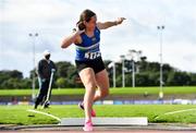5 September 2020; Aoibheann Carolan of Ardee and District AC, Louth, competing in the Junior Women's Shot Put event during the Irish Life Health National Junior Track and Field Championships at Morton Stadium in Santry, Dublin. Photo by Sam Barnes/Sportsfile