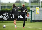 5 September 2020; David McGoldrick, right, with Jeff Hendrick during a Republic of Ireland training session at the FAI National Training Centre in Abbotstown, Dublin. Photo by Stephen McCarthy/Sportsfile