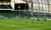 4 September 2020; JJ Hanrahan of Munster kicks a penalty during the Guinness PRO14 Semi-Final match between Leinster and Munster at the Aviva Stadium in Dublin. Photo by Ramsey Cardy/Sportsfile