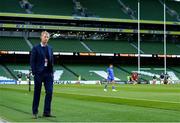4 September 2020; Leinster head coach Leo Cullen ahead of the Guinness PRO14 Semi-Final match between Leinster and Munster at the Aviva Stadium in Dublin. Photo by Ramsey Cardy/Sportsfile