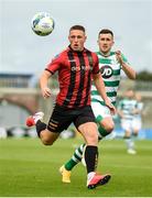 5 September 2020; Dan Casey of Bohemians in action against Aaron Greene of Shamrock Rovers during the SSE Airtricity League Premier Division match between Shamrock Rovers and Bohemians at Tallaght Stadium in Dublin. Photo by Eóin Noonan/Sportsfile