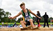 5 September 2020; Jonathan Cochrane of Ballymena and Antrim AC, competing in the Junior Men's Long Jump event during the Irish Life Health National Junior Track and Field Championships at Morton Stadium in Santry, Dublin. Photo by Sam Barnes/Sportsfile