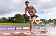 5 September 2020; James Hyland of Raheny Shamrock AC, Dublin, on his way to winning the Junior Men's 3000m Steeplechase event during the Irish Life Health National Junior Track and Field Championships at Morton Stadium in Santry, Dublin. Photo by Sam Barnes/Sportsfile