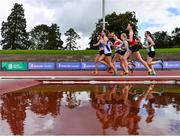 5 September 2020; A general view of the field during the Junior Women's 3000m Steeplechase event during the Irish Life Health National Junior Track and Field Championships at Morton Stadium in Santry, Dublin. Photo by Sam Barnes/Sportsfile