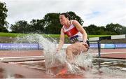 5 September 2020; Sarah Gilhooley of Galway City Harriers AC, on her way to finishing second in the Junior Women's 3000m Steeplechase event during the Irish Life Health National Junior Track and Field Championships at Morton Stadium in Santry, Dublin. Photo by Sam Barnes/Sportsfile