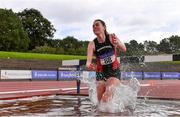 5 September 2020; Ciara Dolan of Menapians AC, Wexford, competing in the Junior Women's 3000m Steeplechase event during the Irish Life Health National Junior Track and Field Championships at Morton Stadium in Santry, Dublin. Photo by Sam Barnes/Sportsfile