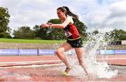 5 September 2020; Ciara Dolan of Menapians AC, Wexford, competing in the Junior Women's 3000m Steeplechase event during the Irish Life Health National Junior Track and Field Championships at Morton Stadium in Santry, Dublin. Photo by Sam Barnes/Sportsfile