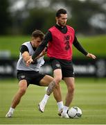 5 September 2020; Alan Browne, right, and Jayson Molumby during a Republic of Ireland training session at FAI National Training Centre in Abbotstown, Dublin. Photo by Stephen McCarthy/Sportsfile