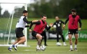 5 September 2020; Alan Browne and Shane Long, left, during a Republic of Ireland training session at FAI National Training Centre in Abbotstown, Dublin. Photo by Stephen McCarthy/Sportsfile