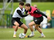 5 September 2020; Dara O'Shea and Robbie Brady, left, during a Republic of Ireland training session at FAI National Training Centre in Abbotstown, Dublin. Photo by Stephen McCarthy/Sportsfile