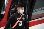 5 September 2020; John Egan arrives for a Republic of Ireland training session at FAI National Training Centre in Abbotstown, Dublin. Photo by Stephen McCarthy/Sportsfile