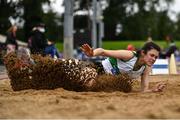 5 September 2020; Laura Frawley of Emerald AC, Limerick, competing in the Junior Women's Long Jump event during the Irish Life Health National Junior Track and Field Championships at Morton Stadium in Santry, Dublin. Photo by Sam Barnes/Sportsfile