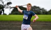 5 September 2020; Peter Mcdonald of St Senans AC, Kilkenny, competing in the Junior Men's Javelin event during the Irish Life Health National Junior Track and Field Championships at Morton Stadium in Santry, Dublin. Photo by Sam Barnes/Sportsfile