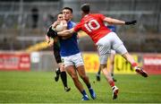 5 September 2020; Michael McKernan of Na Fianna Coalisland in action against Matthew Donnelly of Trillick St. Macartan’s during the Tyrone County Senior Football Championship Semi-Final match between Trillick St. Macartan’s and Na Fianna Coalisland at Healy Park in Omagh, Tyrone. Photo by David Fitzgerald/Sportsfile