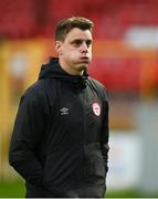 5 September 2020; Shelbourne manager Ian Morris looks dejected following the SSE Airtricity League Premier Division match between Shelbourne and Cork City at Tolka Park in Dublin. Photo by Harry Murphy/Sportsfile