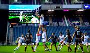 5 September 2020; Matthew Rea of Ulster wins possession in the lineout during the Guinness PRO14 Semi-Final match between Edinburgh and Ulster at BT Murrayfield Stadium in Edinburgh, Scotland. Photo by Bill Murray/Sportsfile