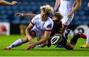 5 September 2020; Rob Lyttle of Ulster is tackled by Jaco Van der Walt of Edinburgh during the Guinness PRO14 Semi-Final match between Edinburgh and Ulster at BT Murrayfield Stadium in Edinburgh, Scotland. Photo by Bill Murray/Sportsfile