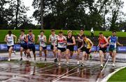 5 September 2020; A general view of the field during the Junior Men's 1500m event during the Irish Life Health National Junior Track and Field Championships at Morton Stadium in Santry, Dublin. Photo by Sam Barnes/Sportsfile