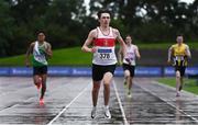 5 September 2020; Robert McDonnell of Galway City Harriers AC, on his way to winning the Junior Men's 400m event during the Irish Life Health National Junior Track and Field Championships at Morton Stadium in Santry, Dublin. Photo by Sam Barnes/Sportsfile