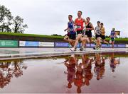 5 September 2020; Tadgh Donnelly of Drogheda and District AC, Louth, centre, leads the field during the Junior Men's 1500m event during the Irish Life Health National Junior Track and Field Championships at Morton Stadium in Santry, Dublin. Photo by Sam Barnes/Sportsfile