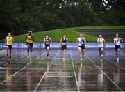 5 September 2020; A general view during the Men's 200m heats during the Irish Life Health National Junior Track and Field Championships at Morton Stadium in Santry, Dublin. Photo by Sam Barnes/Sportsfile