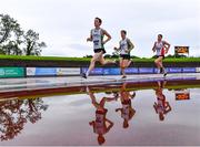 5 September 2020; Oisin Davis of Craughwell AC, left, and Patrick Noonan of Craughwell AC, lead the field whilst competing in the Junior Men's 1500m event during the Irish Life Health National Junior Track and Field Championships at Morton Stadium in Santry, Dublin. Photo by Sam Barnes/Sportsfile