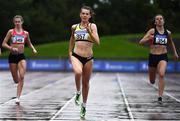 5 September 2020; Lauren McCourt of Bandon AC, Cork, centre, on her way to winning the Junior Women's 400m event during the Irish Life Health National Junior Track and Field Championships at Morton Stadium in Santry, Dublin. Photo by Sam Barnes/Sportsfile