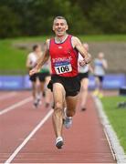 6 September 2020; Martin Cunningham of Tír Chonaill AC, Donegal, on his way to winning the M40 Men's 1500m event during the Irish Life Health National Masters Track and Field Championships at Morton Stadium in Santry, Dublin. Photo by Sam Barnes/Sportsfile