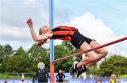 6 September 2020; Trisha Gillespie of Rosses AC, Donegal,, competing in the F45 Women's High Jump event during the Irish Life Health National Masters Track and Field Championships at Morton Stadium in Santry, Dublin. Photo by Sam Barnes/Sportsfile