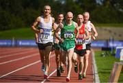 6 September 2020; Patrick Malone of Newbridge AC, Kildare, centre, leads the field whilst, competing in the M55 Men's 1500m event during the Irish Life Health National Masters Track and Field Championships at Morton Stadium in Santry, Dublin. Photo by Sam Barnes/Sportsfile