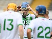 6 September 2020; TJ Reid of Ballyhale Shamrocks puts on his helmet prior to the Kilkenny County Senior Hurling Championship Quarter-Final match between Clara and Ballyhale Shamrocks at UPMC Nowlan Park in Kilkenny. Photo by Harry Murphy/Sportsfile