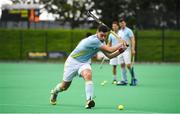 6 September 2020; Ziggy Agnew of UCD warms up prior to the Men's Hockey Irish Senior Cup Semi-Final match between Cookstown and UCD at Cookstown Hockey Club in Cookstown, Tyrone. Photo by David Fitzgerald/Sportsfile