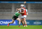 6 September 2020; Ciarán Dowling of Lucan Sarsfields in action against Niall Carty of Cuala during the Dublin County Senior Hurling Championship Semi-Final match between Lucan Sarsfields and Cuala at Parnell Park in Dublin. Photo by Piaras Ó Mídheach/Sportsfile