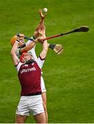 6 September 2020; Richie Reid of Ballyhale Shamrocks in action against Chris Bolger of Clara during the Kilkenny County Senior Hurling Championship Quarter-Final match between Clara and Ballyhale Shamrocks at UPMC Nowlan Park in Kilkenny. Photo by Harry Murphy/Sportsfile