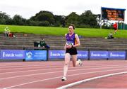 6 September 2020; Anne Gilshinan of Slaney Olympic AC, Antrim, competing in the F55 Women's 3000m  event during the Irish Life Health National Masters Track and Field Championships at Morton Stadium in Santry, Dublin. Photo by Sam Barnes/Sportsfile