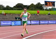 6 September 2020; Annette Kealy of Raheny Shamrock AC, Dublin, on her way to winning the F50 Women's 3000m event during the Irish Life Health National Masters Track and Field Championships at Morton Stadium in Santry, Dublin. Photo by Sam Barnes/Sportsfile