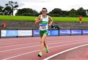 6 September 2020; Annette Kealy of Raheny Shamrock AC, Dublin, on her way to winning the F50 Women's 3000m event during the Irish Life Health National Masters Track and Field Championships at Morton Stadium in Santry, Dublin. Photo by Sam Barnes/Sportsfile